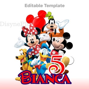 MODIFIABLE Mickey PNG, modèle d'anniversaire Mickey, vacances en famille chemise des cliparts, Mickey PNG, de gâteau Mickey, chemise d'anniversaire Mickey