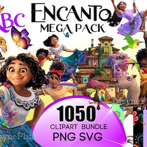 Encanto PNG, Encanto SVG, Encanto Clipart, Vibrant Images for Encanto Cake toppers, birthday shirts, and more! image 1