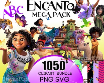 Encanto PNG, Encanto SVG, Encanto Clipart, Vibrant Images for Encanto Cake toppers, birthday shirts, and more!