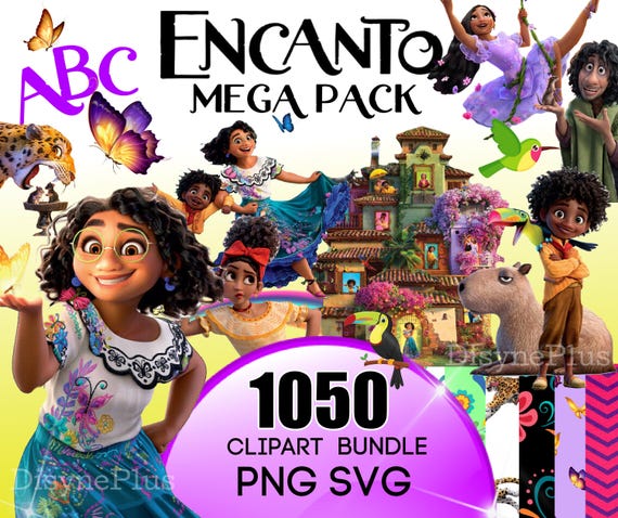 Encanto PNG, Encanto SVG, Encanto Clipart, Vibrant Images for Encanto Cake toppers, birthday shirts, and more!