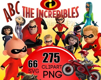 Incredibles 2 Clipart, Digital Incredibles PNG, SVG Download Incredibles images birthday printables invite, superhero clipart svg