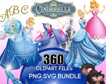 Cinderella PNG, Cinderella Clipart, Cinderella SVG, Cinderella Cake Topper, Schloss png, Cinderella Aufbügeln, Prinzessin SVG, Prinzessin png