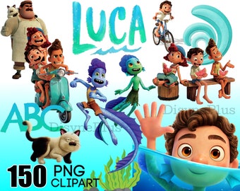 Luca Clipart PNG Digital Download, Luca shirts, Luca birthday invitation, Movie decor transparent background