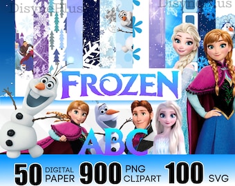 Frozen SVG, Frozen PNG Clipart, Frozen Paper, Elsa Clipart, Olaf svg