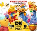 Winnie the Pooh SVG PNG Clipart Bundle, Winnie the Pooh png, Winnie the Pooh svg, Winnie the pooh birthday invitations, Eeyore Piglet Tigge