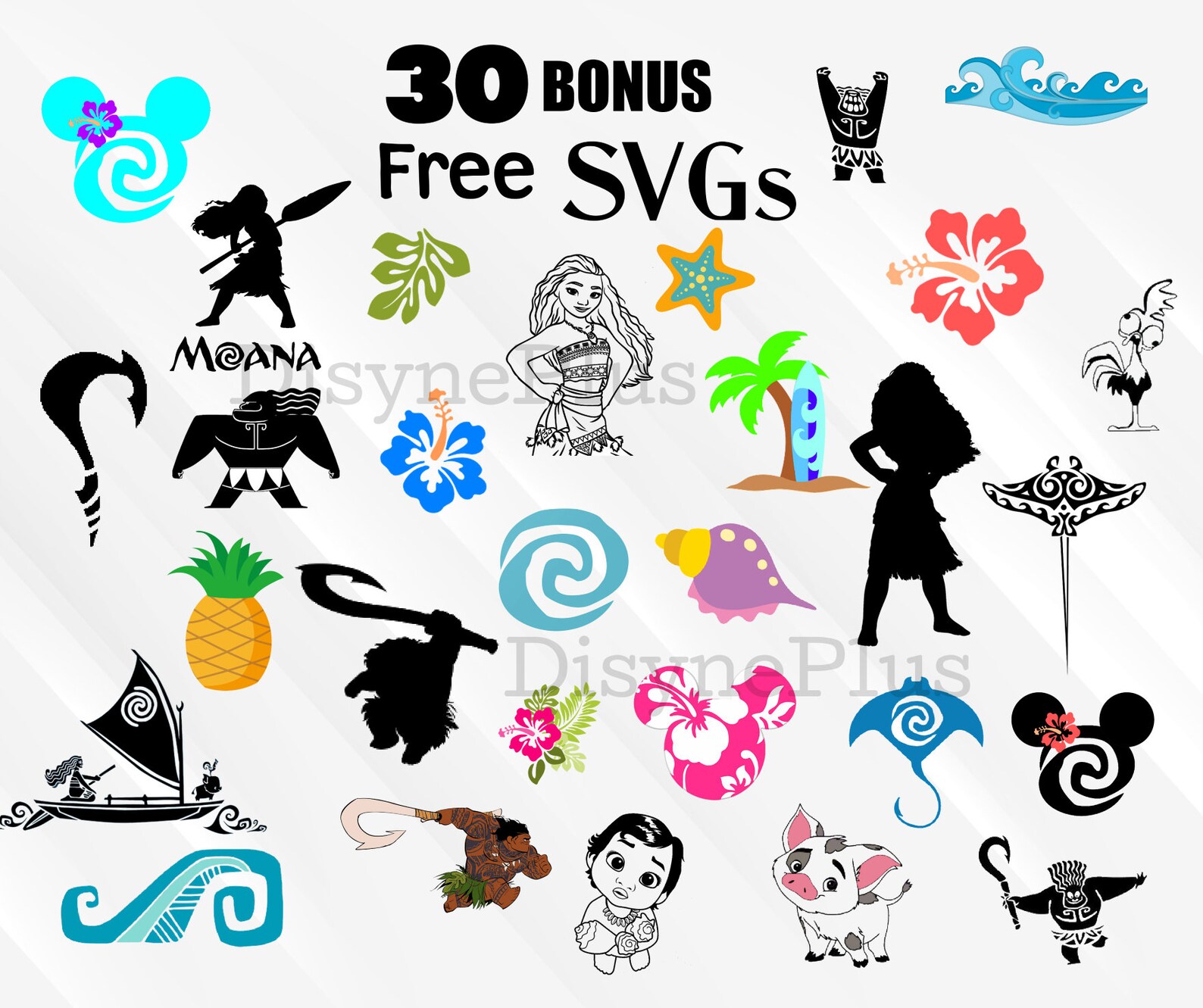 Moana Clipart Moana SVG Moana PNG Moana Birthday Moana - Etsy