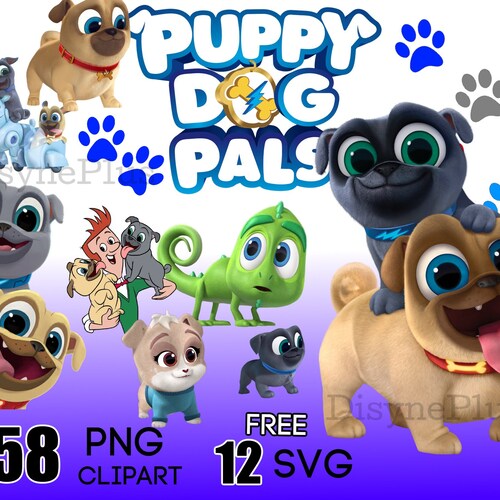 puppy dog pals birthday backdrop