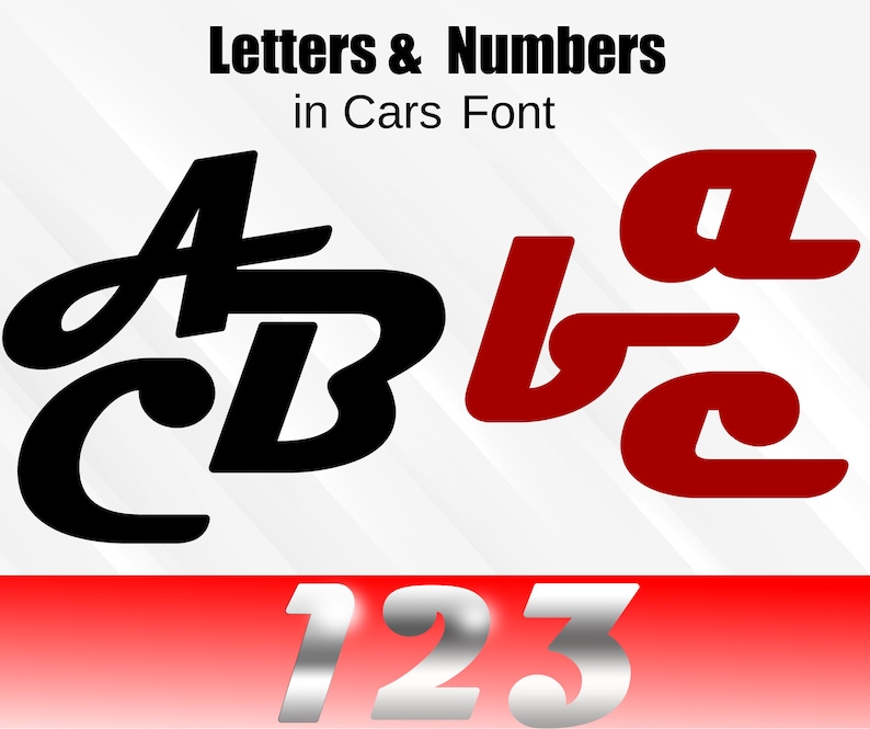 Bilar PNG Clipart, Bilar SVG, Flygplan och Bilar Födelsedagspaket, Direkt Nedladdning Lightning McQueen Mater, Bilar Typsnitt bild 4