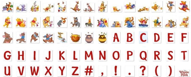 Winnie the Pooh SVG PNG Clipart Bundle, Winnie the Pooh png, Winnie the Pooh svg, Winnie the Pooh födelsedagsinbjudningar, Ior Nasse Tiger bild 10