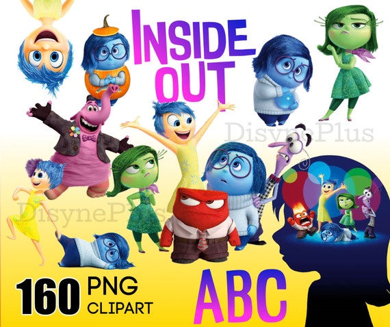 Inside Out Clipart PNG, Inside Out SVG, Inside Out Clipart, Anger Joy  Sadness Disgust Fear png svg, Inside Out Font Alphabet