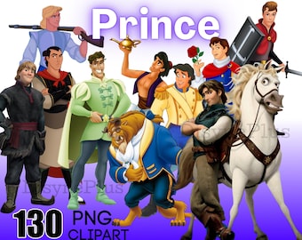 Prince Clipart, Prince PNG, Instant Download, Prince shirt, Princes birthday printable decorations, Flynn Rider png, Prince Charming clipart