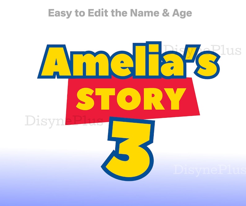 May include: A yellow and blue graphic with the text "Amelia's Story 3" in a bold, cartoon font. The text "Story" is in a red rectangle.