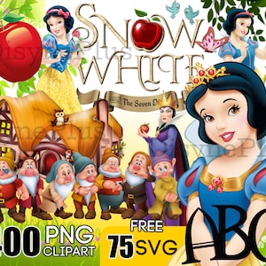 Sneeuwwitje PNG-clipart, prinses instant digitale download, gratis SVG voor Cricut, transparante achtergrond, boze koningin kunst, afdrukbare sneeuwwitje
