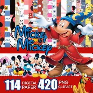 Carta di Topolino e Minnie, Pacchetto di clipart PNG di Topolino, Clipart PNG di Minnie Mouse, Topolino stregone, Carta di Topolino, Topolino png