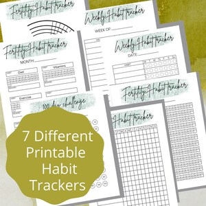Fertility Habit Tracker| Printable Habit Tracker | Healthy Weekly habit tracker /Monthly Routine Tracker/Daily Habit Tracker| Habit Chart