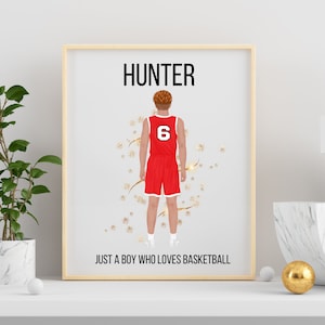 Personalized Basketball Poster, Basketball gift, personalized Basketball gifts, teen boy gift, gifts for him, Basketball printable wall art