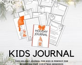 Christmas Journal for Kids, Holiday Journal for Kids,  Christmas Printable for Kids, Kids Holiday Printables, Christmas memory journal,