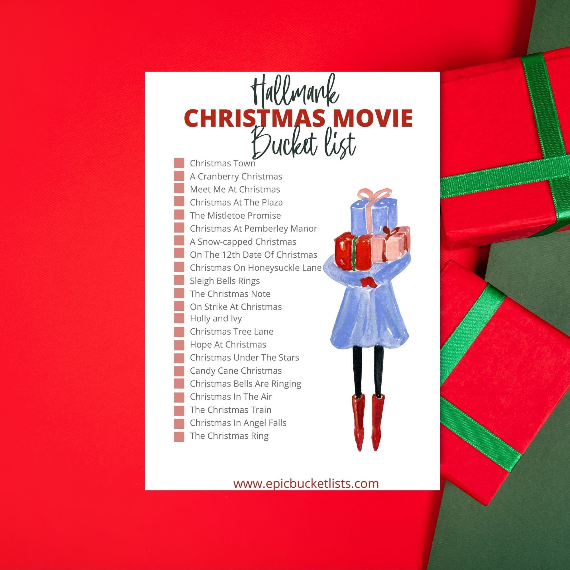 Christmas Movie Bucket List Printable Christmas Bucket List - Etsy