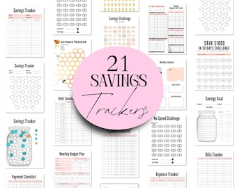 Ultimate Savings Challenge Bundle | Savings Challenge Printable | Savings Trackers | Money Saving Bundle| Savings Tracker Bundle