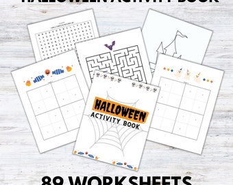 Halloween Activity Book | Halloween Coloring Pages | Halloween Worksheets| Halloween mazes |Halloween Wordsearch