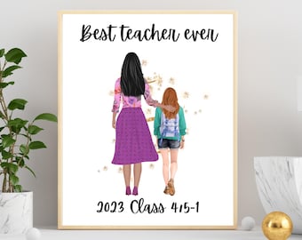 Teacher Gift | Custom Teacher Gift | End Of Year Teacher Gift | Custom Teacher Poster | Personalized Teacher Gift | Gifts For Teachers