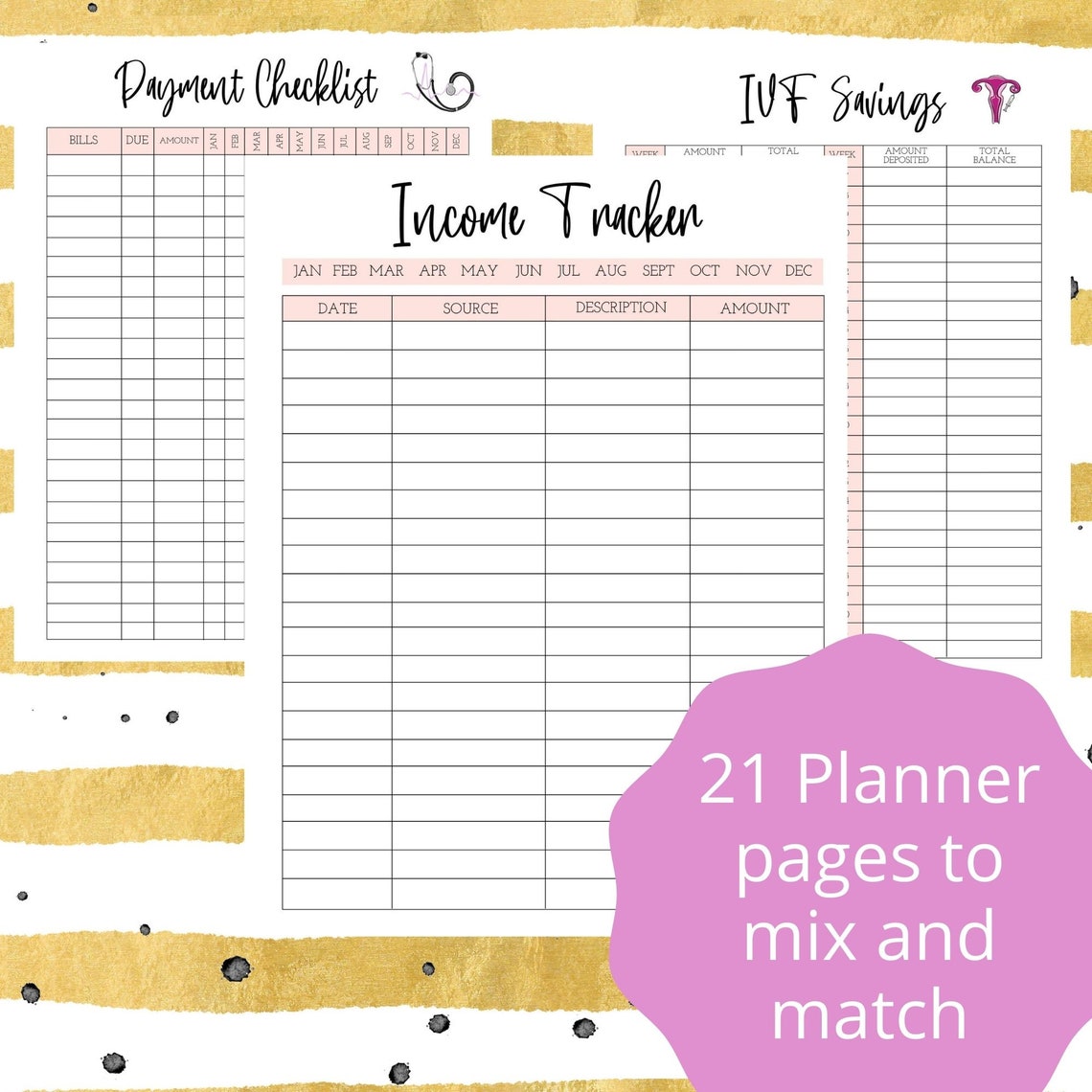 IVF Budget Planner IVF Planner Digital Download Fertility Etsy UK