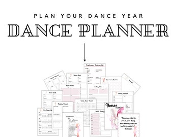 Tanzendes Journal | Tanzplaner | digitaler Download | Druckbarer Planer für Tänzer | Tanztracker | Dancer Digital Planner | Tanztagebuch