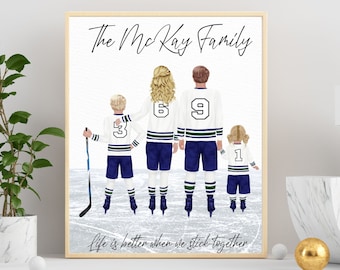 Personalized Hockey Poster, Hockey gift, Personalized Hockey gifts, teen boy gift, gifts for him, Hockey artwork,Hockey Family Wall Art