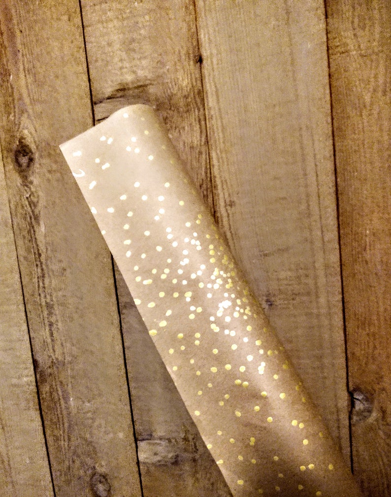 12ft Gold Wrapping Paper Recycled Wrapping Paper Kraft Etsy