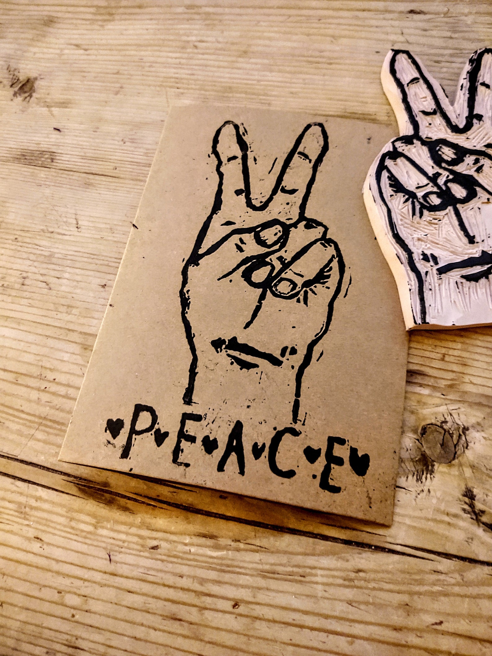 Set of 12 Peace sign cards peace sign peace sign print Etsy
