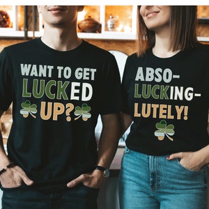 Funny Couples St Patrick&#39;s Day Shirts, Couples Drinking Shirts, Couple Sweaters, Funny Couples Shirts, Matching Saint Patrick&#39;s Day Shirts