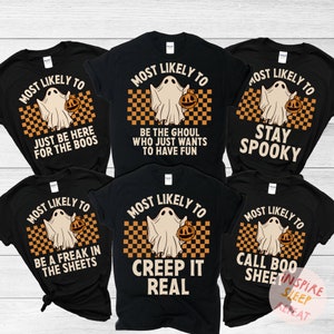 Matching Family Halloween Shirts, Family Group Halloween Shirt, Matching Halloween Outfits Shirts, Family Halloween Costumes, Most Likely To