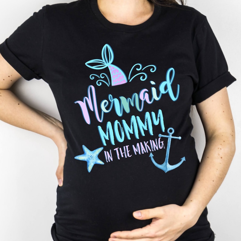 Mermaid Baby Shower Shirts Under the Sea Mermaid Party Etsy