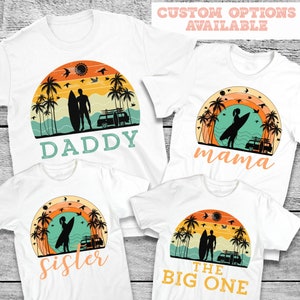 Surf Birthday Shirt, Matching Family Birthday Shirts, The Big One Birthday Tee, First 1st Birthday Tshirt, Surfer t-shirt,