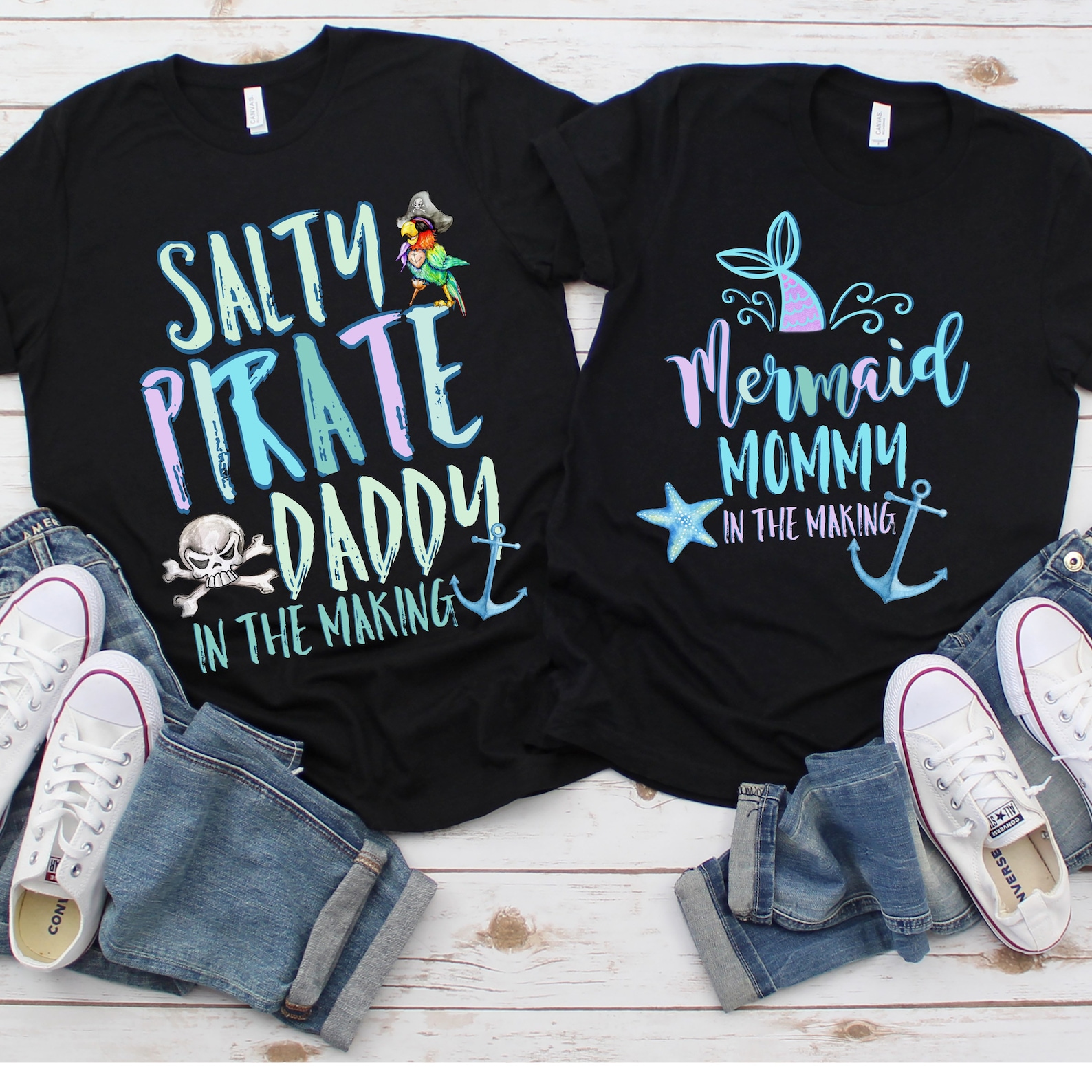 Mermaid Baby Shower Shirts Under the Sea Mermaid Party Etsy