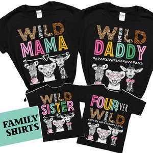 Four Ever Wild Birthday Shirt, 4th Birthday Shirt, Family Safari Shirt, Matching Wild Shirts, Four Year Old, Birthday Shirt, Girl, Wild Mom