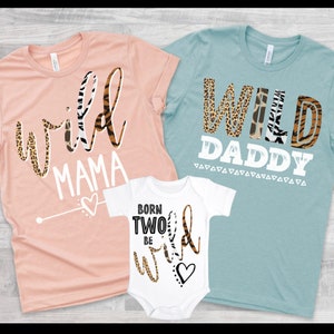 Wild Mama, Two Wild Birthday Shirt, 2nd Birthday Shirt, Family Two Wild Shirt, Matching Two Wild Shirts, Two Wild Tshirt, Leopard Print