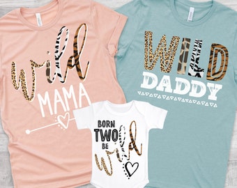 Wild Mama, Two Wild Birthday Shirt, 2nd Birthday Shirt, Family Two Wild Shirt, Matching Two Wild Shirts, Two Wild Tshirt, Leopard Print