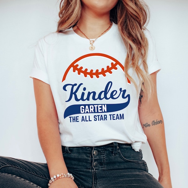 Kindergarten Teacher Shirt, Back To School Shirt, K5 Teacher Shirt, Teacher Shirts, Kindergarten Team Tees , Custom Baseball School Shirt