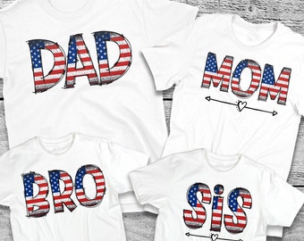 Matching Family 4th of July Shirts, 4th of July Family Tees, Funny attire, Patriotic Outfit, Mom Dad Baby Toddler Kid Sibling Friend Tshirt