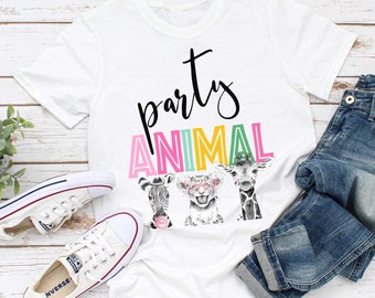 Party Animal Shirt, Wild and Three Shirts, Born to be Wild, Wild Mama Shirt, Third Birthday Shirt, Family safai zoo jungle, Young and Wild