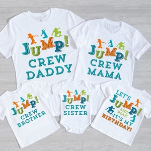 Jump Trampoline Party Personalized Shirts, Girl Bounce Birthday Family Shirts, Girls Trampoline Birthday Shirt, Bounce Party Tee, Jump Party