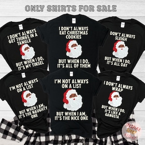 Black Santa Claus Family Christmas Pajamas, Brown Santa Family Pajamas, Holiday Pajamas, Christmas PJs Family, Group Christmas Shirts, Santa