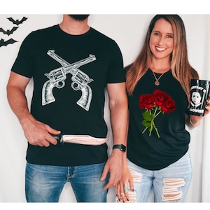 Funny Couples Halloween Shirts, Couple Halloween Shirts, Couple Sweaters, Funny Halloween T-Shirt Matching Halloween TShirts Halloween Party