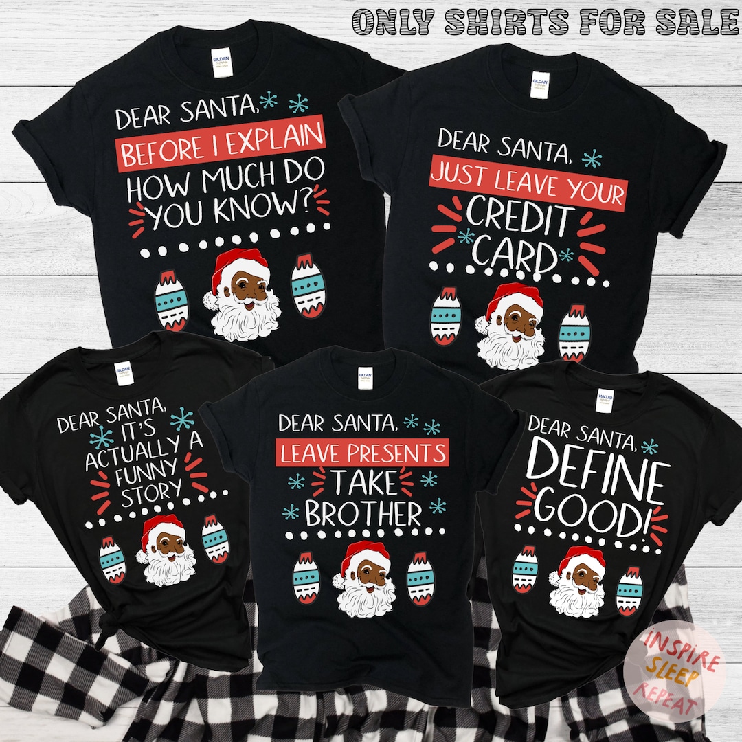 Boys Christmas Letter & Santa Claus Top and Striped Pants PJ Set