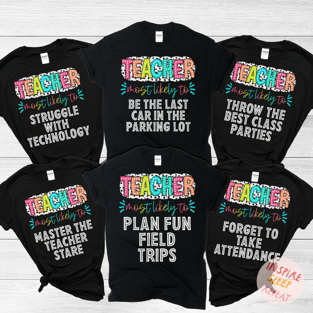 PICKID Funny Teacher T-Shirt For Women - Checkered 'Teach' Graphic Casual Short Sleeve Top - View #8