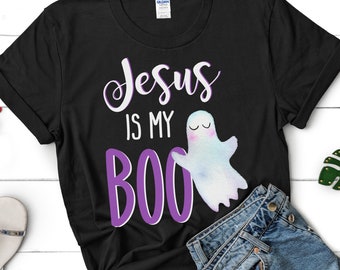 Jesus is My Boo, Halloween Christian Shirts, Christian Halloween Shirt, Christian Shirts, Funny, Christian shirt, Faith shirt, Jesus shirt