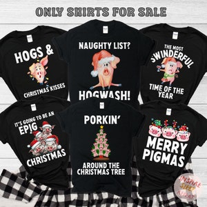 Family Christmas Pajamas, Funny Matching Family Pig Farm Pajamas, Holiday Pajamas, Christmas PJs Family, Family Christmas Shirts, Pig Lover