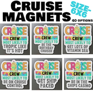 Cruise Door Magnets, Most Likely To Magnets for Cruise Door, Cruise Squad 2025, Birthday Cruise Magnet, Custom Cruise Door Decorations