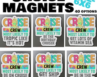 Cruise Door Magnets, Most Likely To Magnets for Cruise Door, Cruise Squad 2025, Birthday Cruise Magnet, Custom Cruise Door Decorations